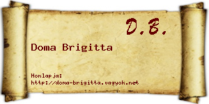 Doma Brigitta névjegykártya